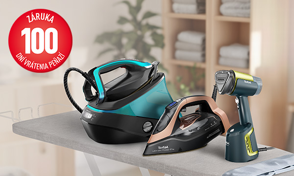 100 dní Garancia vrátenia peňazí na Tefal žehlenie - registrácia