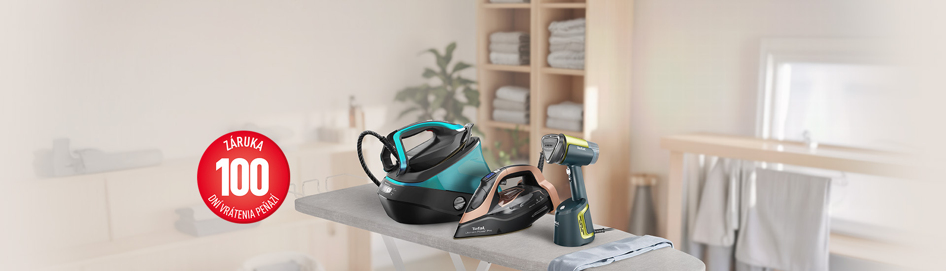 100 dní Garancia vrátenia peňazí na Tefal žehlenie - registrácia