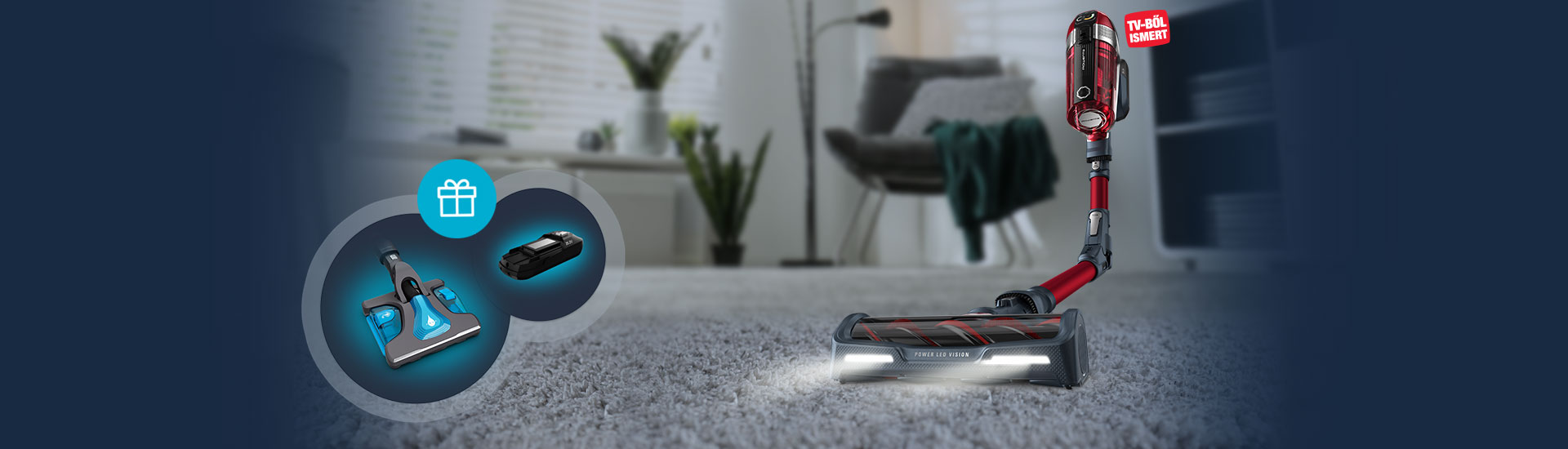 Most a Rowenta X-Force Flex rúdporszívóhoz ajándék aqua szívófej vagy pót akkumulátor!